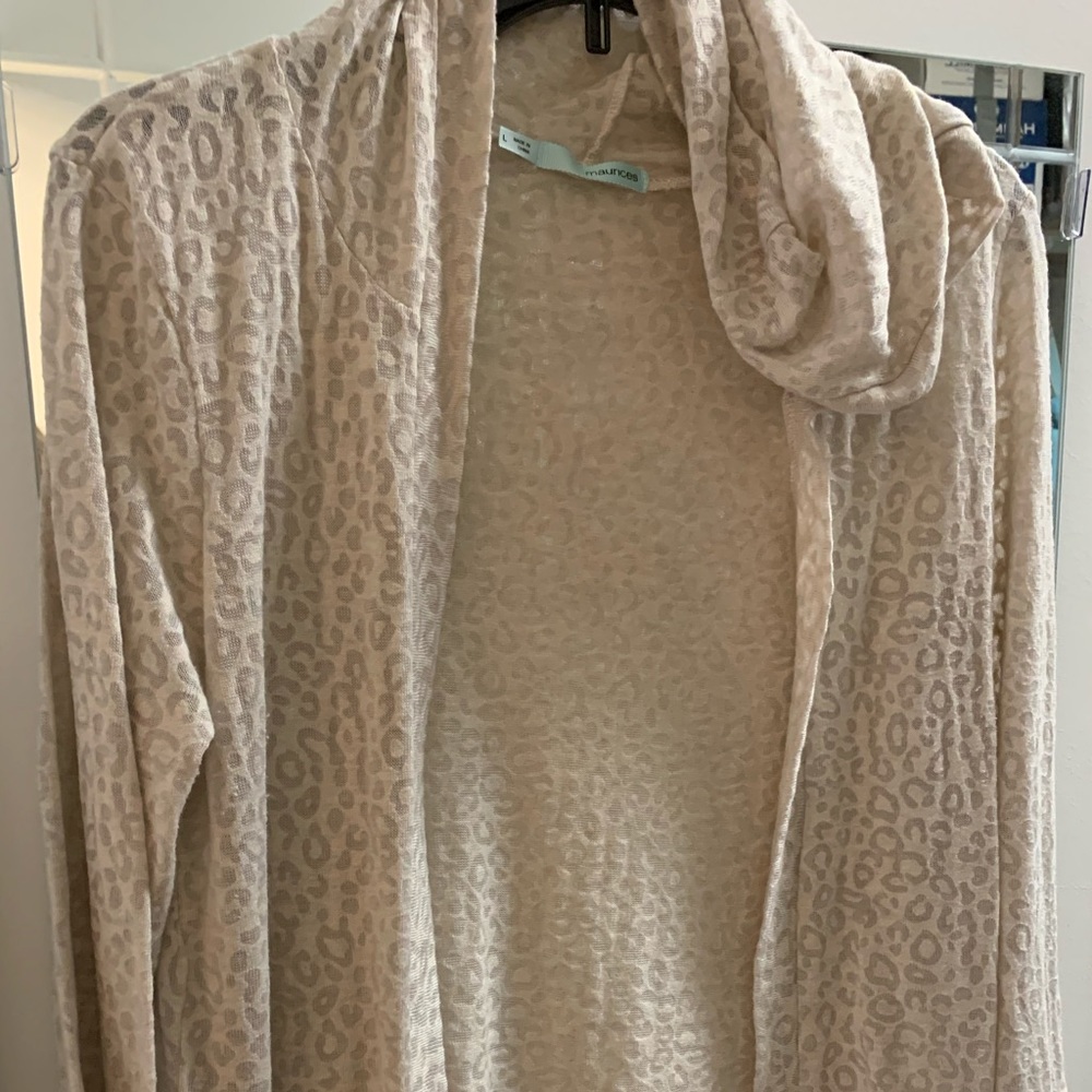 Taupe/Ivory Cardigan